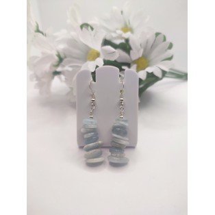 Pure Aquamarine Flakes Earrings